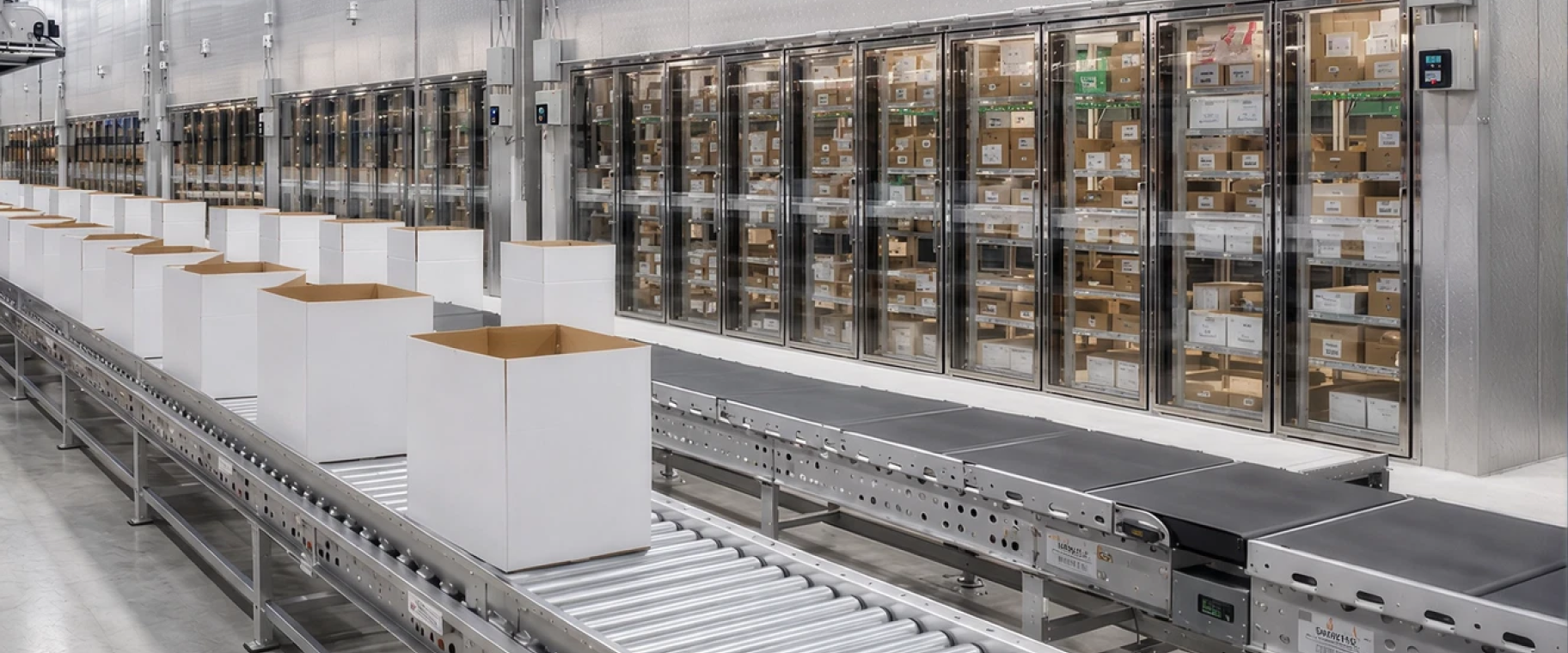 Woman using tablet in warehouse