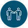 Icon of two people holding hands