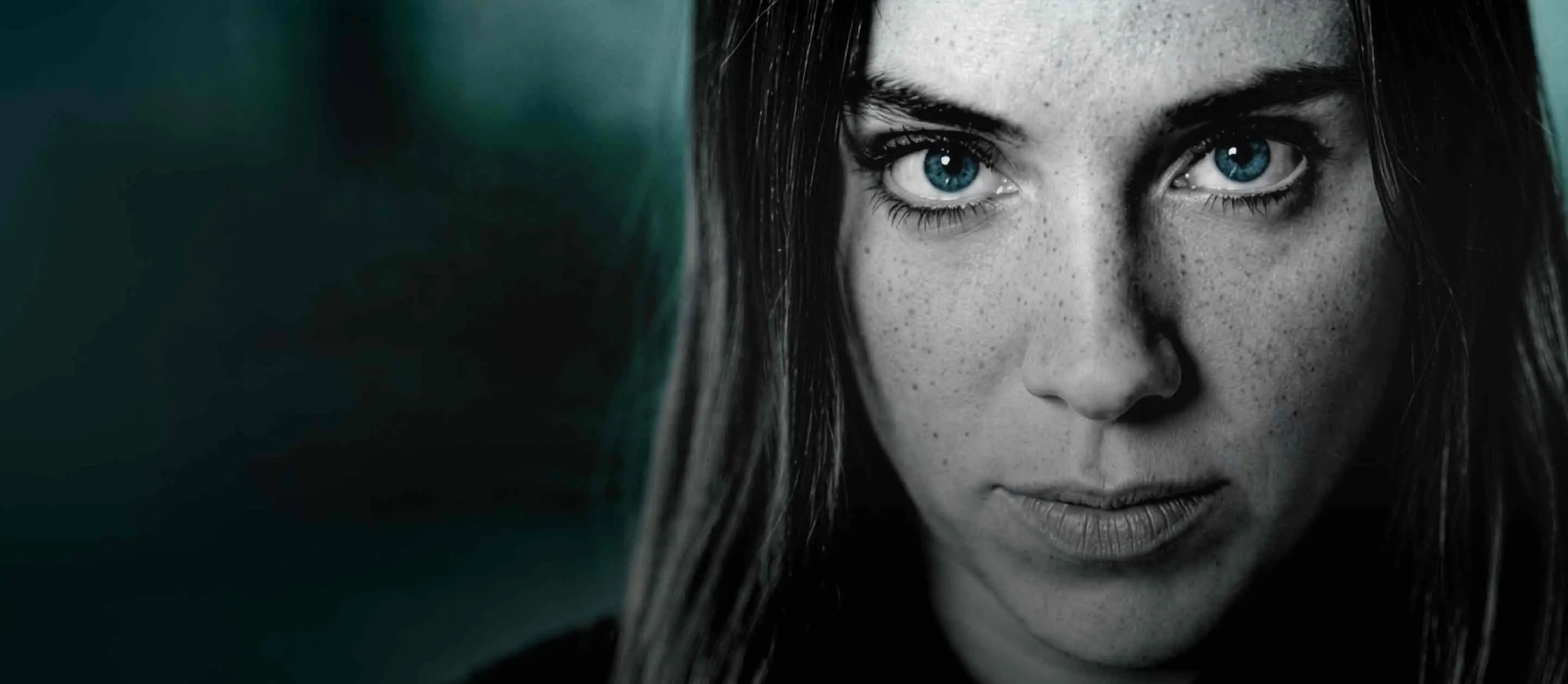 Person looking directly at camera